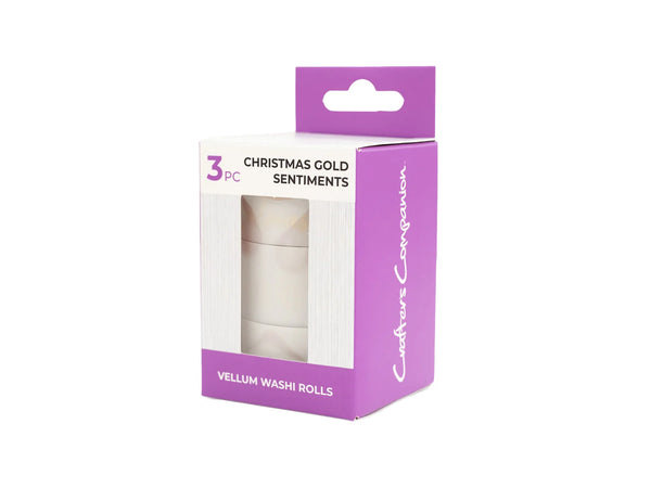 Crafters Companion Vellum Washi Rolls - Christmas Gold Sentiments