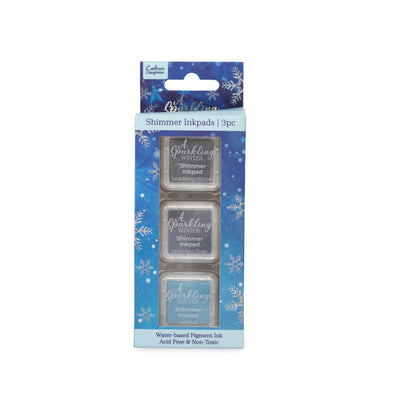 Crafter's Companion - Inking & Stamping - A Sparkling Winter - Shimmer Ink Pads 3pc