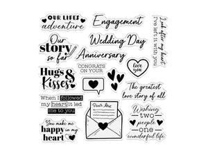 Crafter’s Companion Love is in the Air Clear Acrylic Stamps - Dear Love 