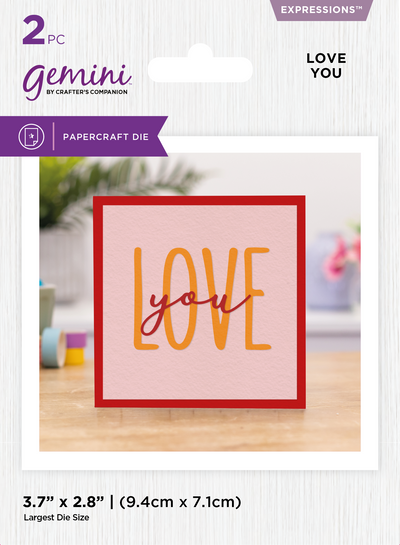 Gemini Expressions Large Word - Love You