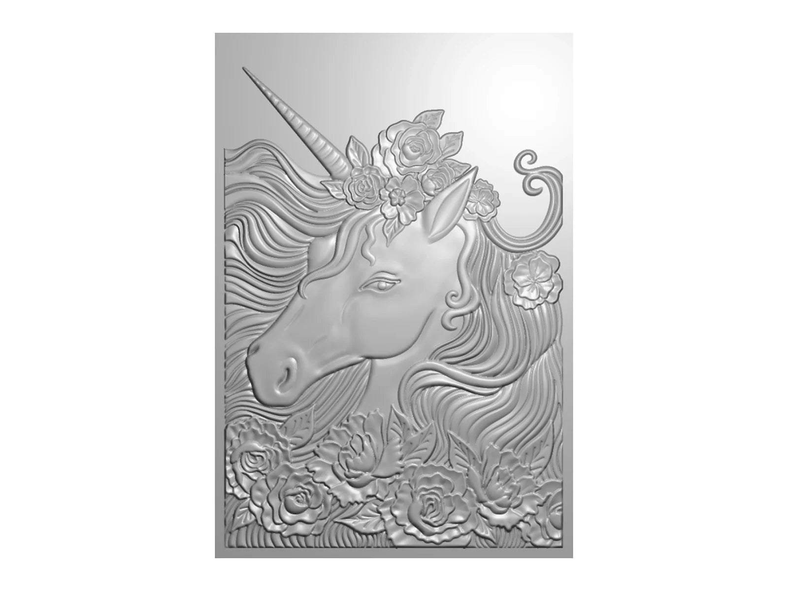 Majestic Unicorn 4” x 6” 3D Embossing Folder - Unicorn at Heart