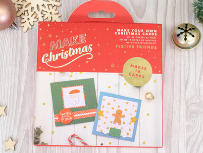 Make Christmas Card Making Kit - Festive Friends - 10pk