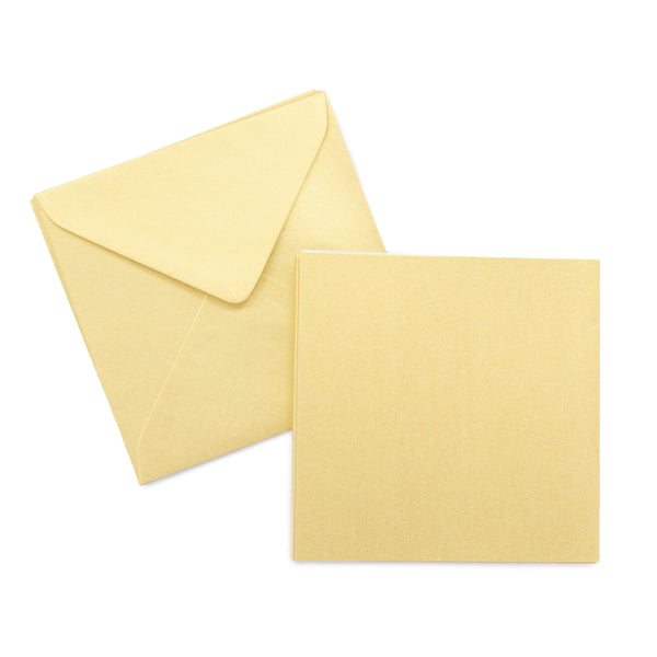 Centura Pearl Card & Envelope 8PK - 6x6 - Metallic Gold