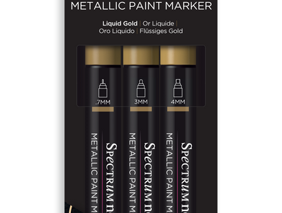 Spectrum Noir-Metallic Paint Marker (3PC) - Liquid Gold