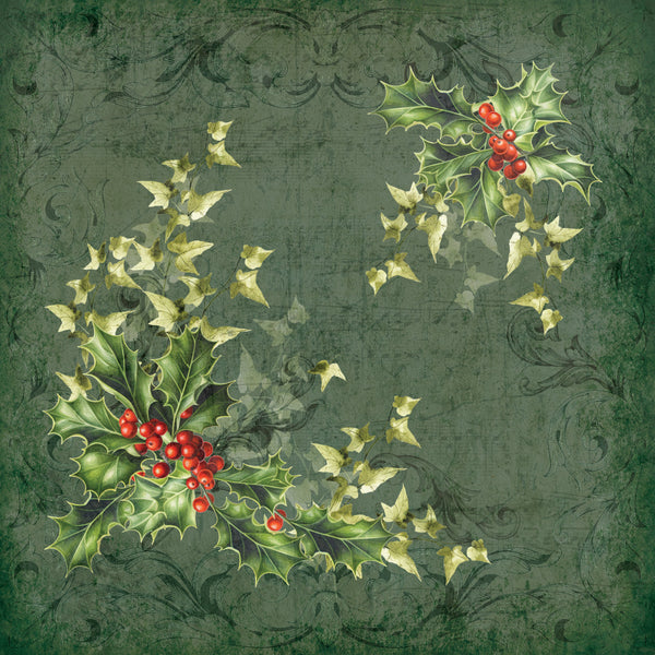 Nature’s Garden - Holly & Ivy - 6” x 6” Paper Pad