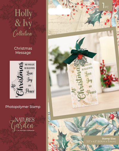 Nature’s Garden - Photopolymer Stamp - Christmas Message