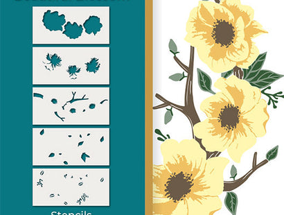 Nature's Garden - Kingfisher Collection - Stencils - Beautiful Blossom