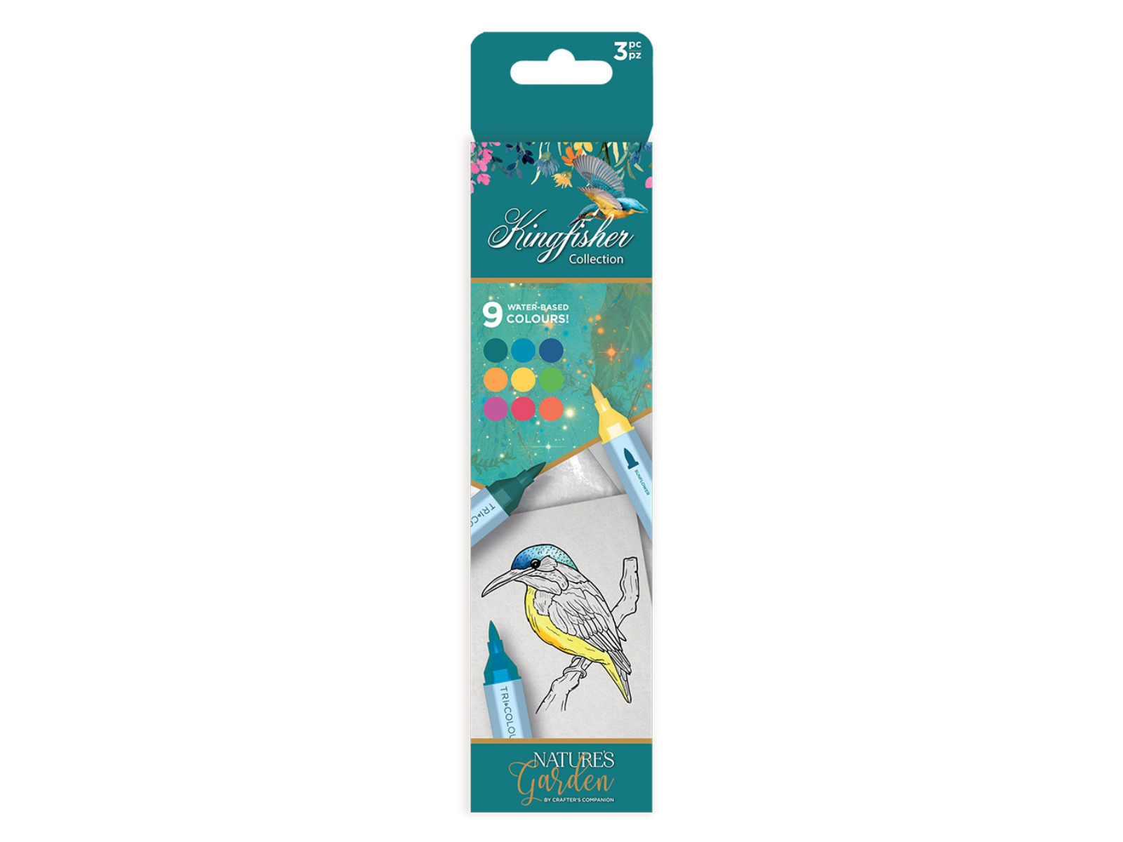 Natures Garden Kingfisher Collection – TriColour Aqua (3pc)