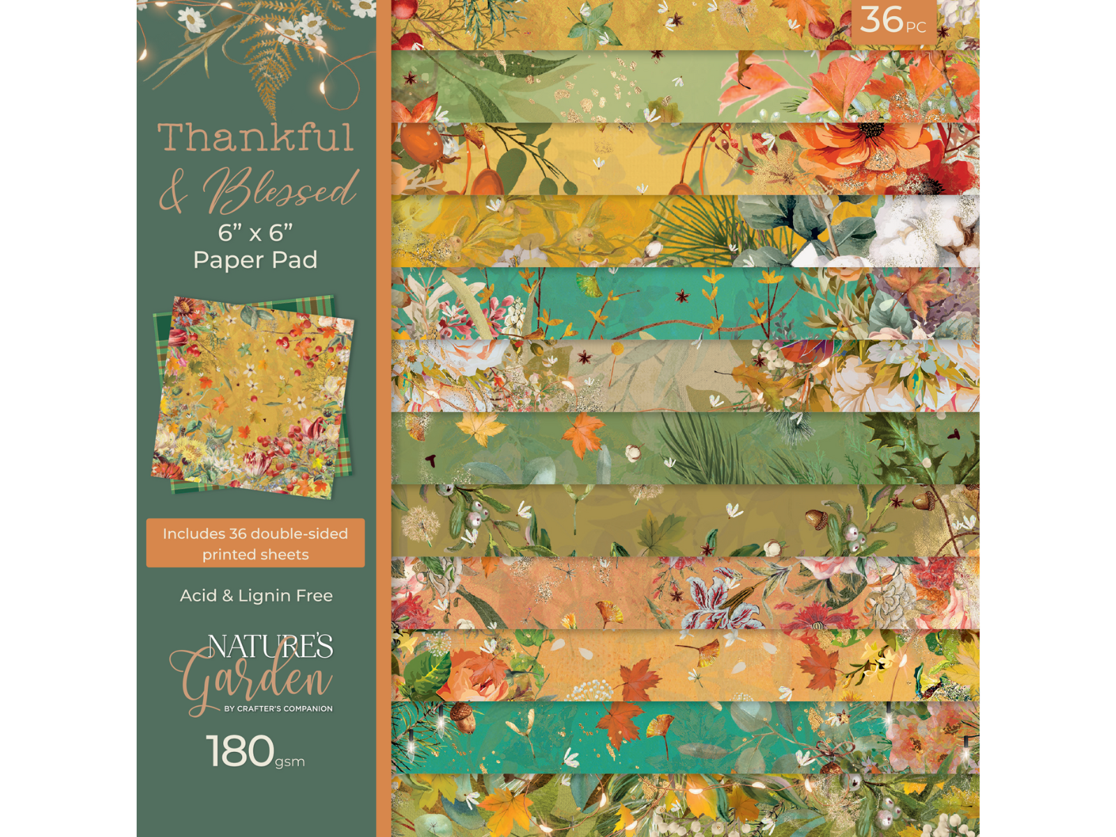 Nature's Garden - Thankful & Blessed Paper & Embellishments Collection