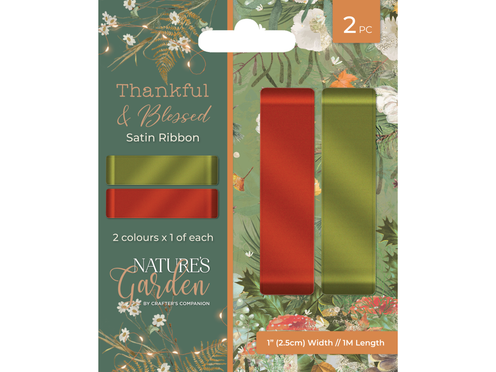 Nature’s Garden - Thankful & Blessed - Satin Ribbon