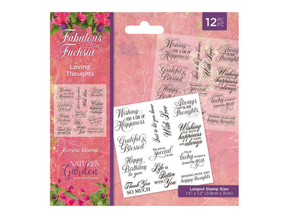 Nature's Garden Fabulous Fuchsia Clear Acrylic Stamp - Loving Thoughts