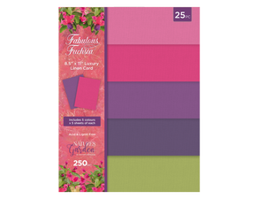 Nature's Garden Fabulous Fuchsia 8.5” x 11” Linen Card Pack