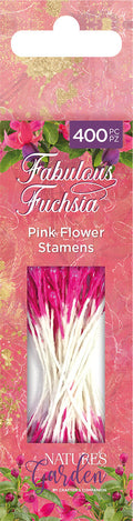 Nature's Garden Fabulous Fuchsia Flower Stamens 400 Piece - Pink