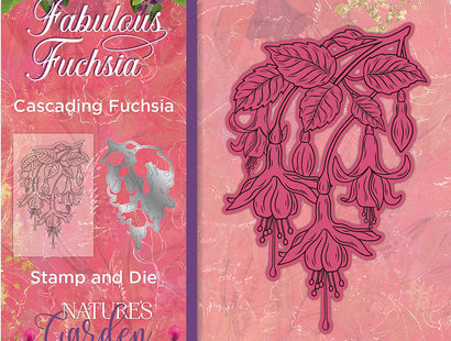 Nature's Garden Fabulous Fuchsia Stamp & Die - Cascading Fuchsia