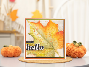 Nature's Garden - Thankful & Blessed 3D Embossing Folder - Fallen Leaf