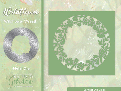 Nature's Garden Wildflower Create A Card Die - Wildflower Wreath