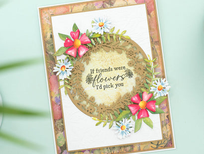 Nature's Garden Wildflower Create A Card Die - Wildflower Wreath