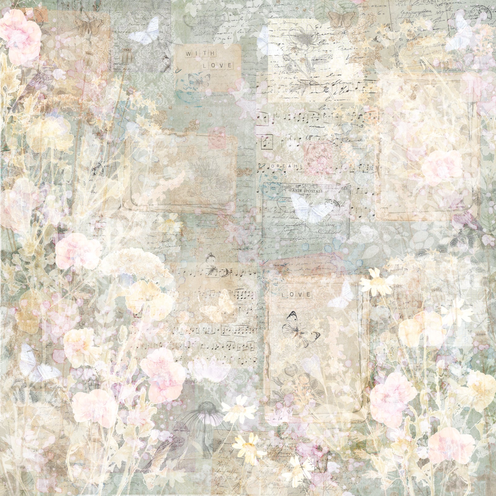 CC-12 x 12" Paper Pad - Floral Scrapbook