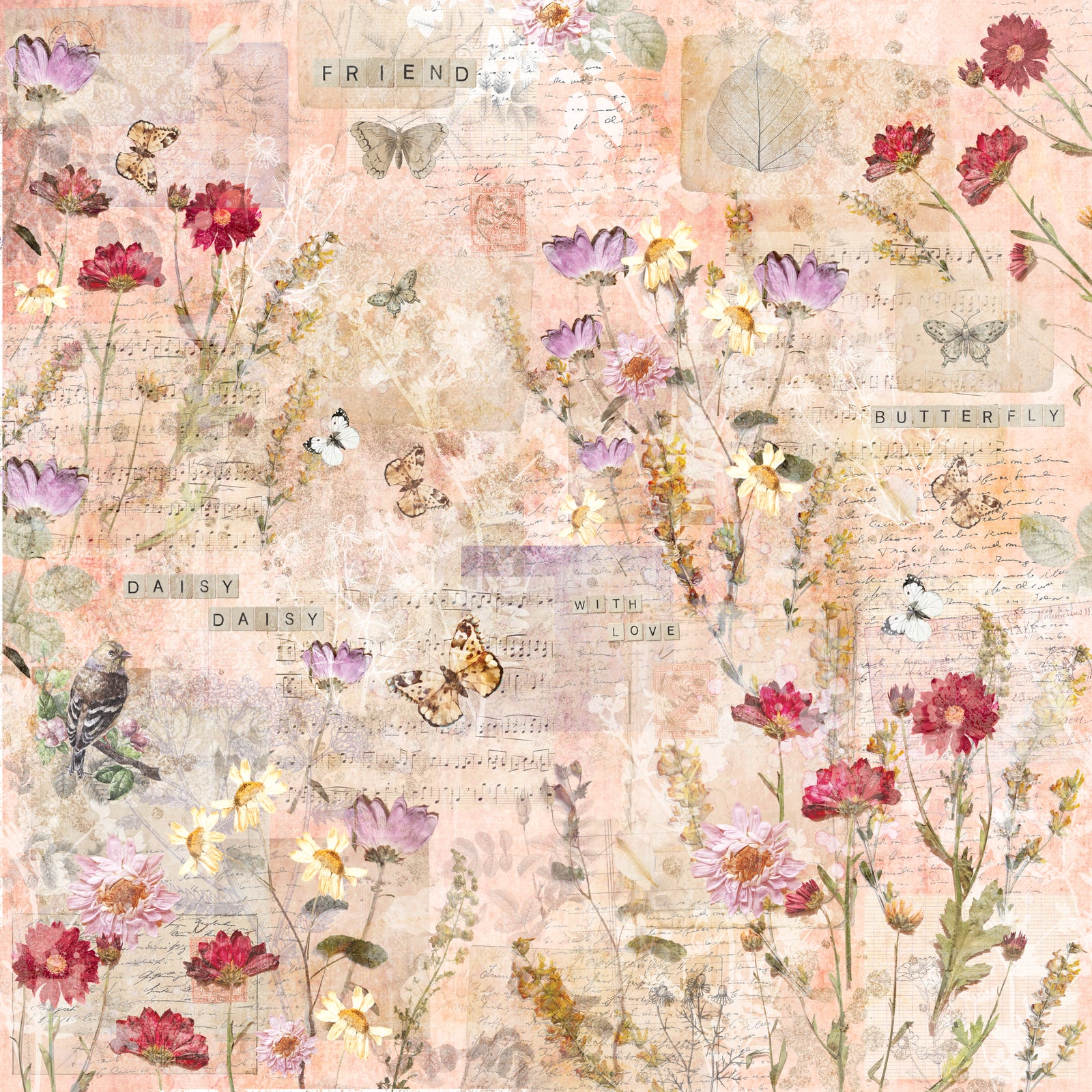 CC-12 x 12" Paper Pad - Floral Scrapbook