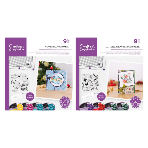 Crafter's Companion Interchangeable Stamp & Stencils Duo