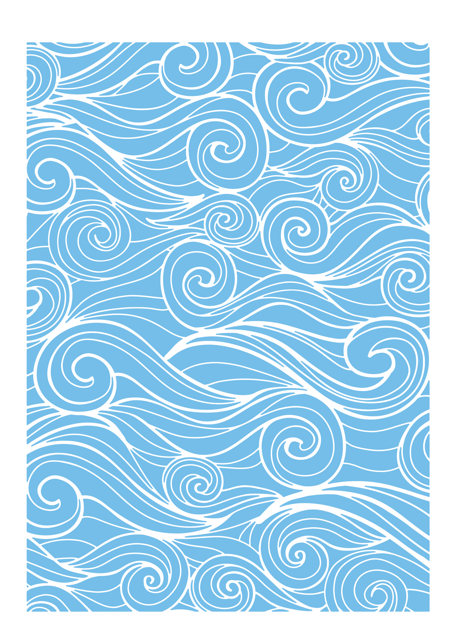 Sara Signature - Enchanted Ocean - 2D Embossing Folder - 5"x7" - Wonderful Waves