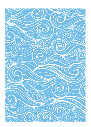 Sara Signature - Enchanted Ocean - 2D Embossing Folder - 5"x7" - Wonderful Waves