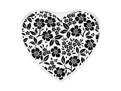 Sara Signature Floral Elegance Clear Acrylic Stamp - Elegant Floral Heart