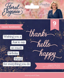 Sara Signature Floral Elegance Stamp & Die – Classic Sentiments