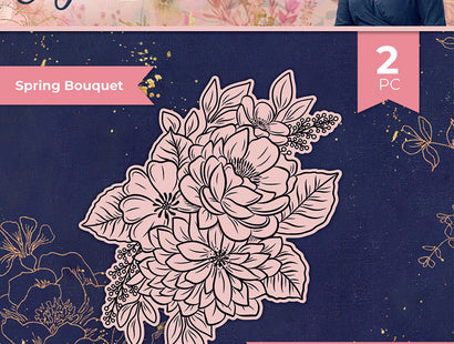 Sara Signature Floral Elegance Stamp & Die – Spring Bouquet