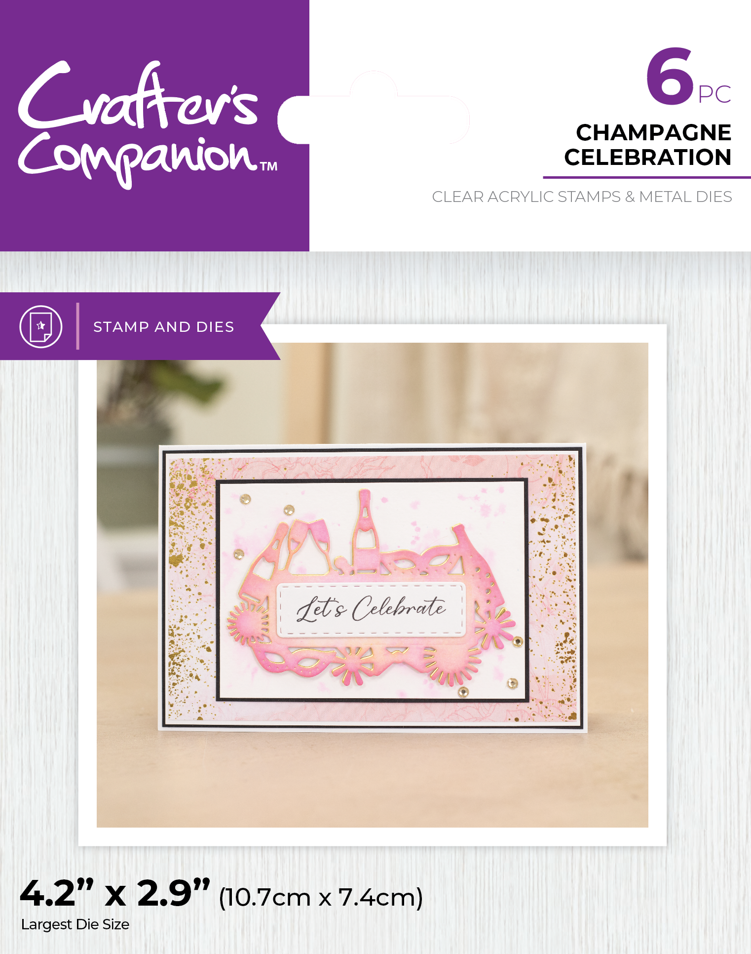 Crafter's Companion Christmas & Everyday Sentiment Frame Stamp & Dies SHOWSTOPPER Collection