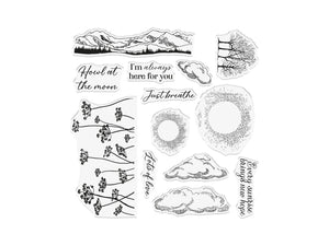 Sheena Douglass Double Exposure Wild Nature Photopolymer Stamp - Just Breathe