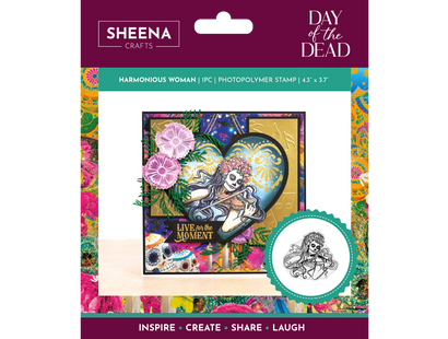 Sheena Douglass Day of the Dead Photopolymer Stamp - Harmonious Woman