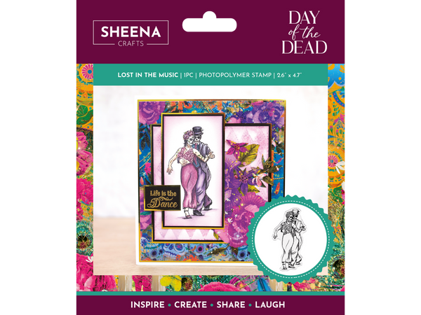 Sheena Douglass Day of the Dead Photopolymer Stamp - Lost in the Music