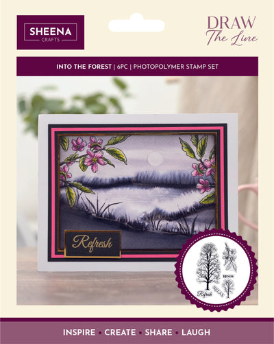 Sheena Douglass Draw the Line Photopolymer Stamp - Into the Forest