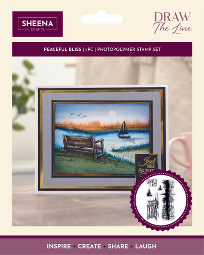Sheena Douglass Draw the Line Photopolymer Stamp - Peaceful Bliss