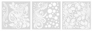 Sheena Douglass Garden Visitors 8" x 8" Stencil Set - Foliage Swirls