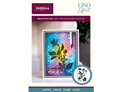 Sheena Douglass Lino Effect Photopolymer Stamp - Branching Out