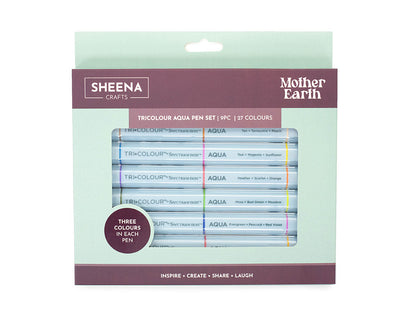 Sheena Douglass Mother Earth TriColour Aqua Markers (9 Piece)