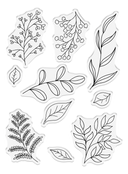 Sheena Douglass Watercolour Fusion Photopolymer Stamp - Foliage Fillers