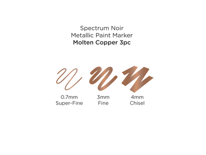 Molten Copper Metallic Paint Marker Set - 3 Pack - Spectrum Noir