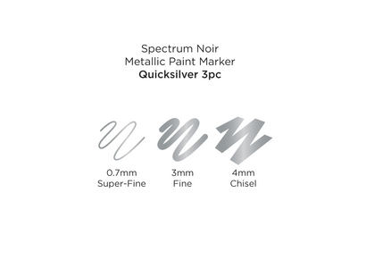 Quicksilver Metallic Paint Marker Set - 3 Pack - Spectrum Noir