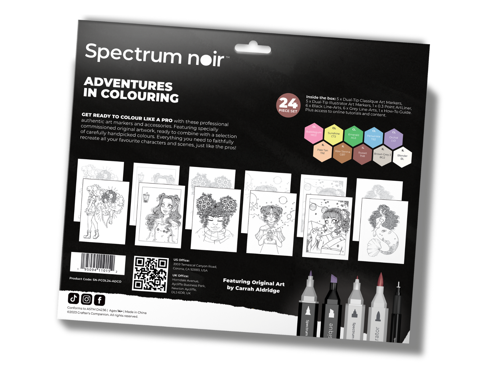 Adventures in Colouring Pro Art Colouring Kit - Spectrum Noir