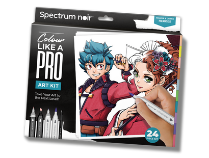 Manga & Comic Heroes Pro Fan Art Colouring Kit - Spectrum Noir