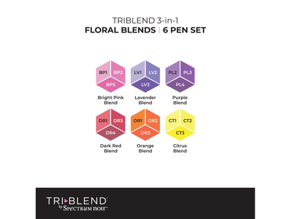 Spectrum Noir TriBlend Markers - Floral Blends (6 Piece)