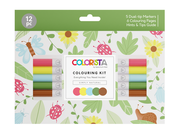 Simply Natural Colouring Kit with Pens and Pages - Colorista