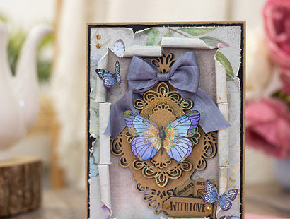 Sara Signature Vintage Butterflies Metal Die - Opulent Frame