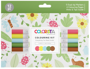 Simply Natural Colouring Kit with Pens and Pages - Colorista