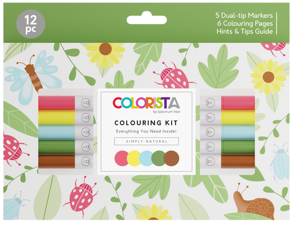 Simply Natural Colouring Kit with Pens and Pages - Colorista