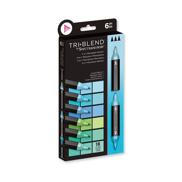 Spectrum Noir TriBlend AQUA Markers 4 Set Bundle