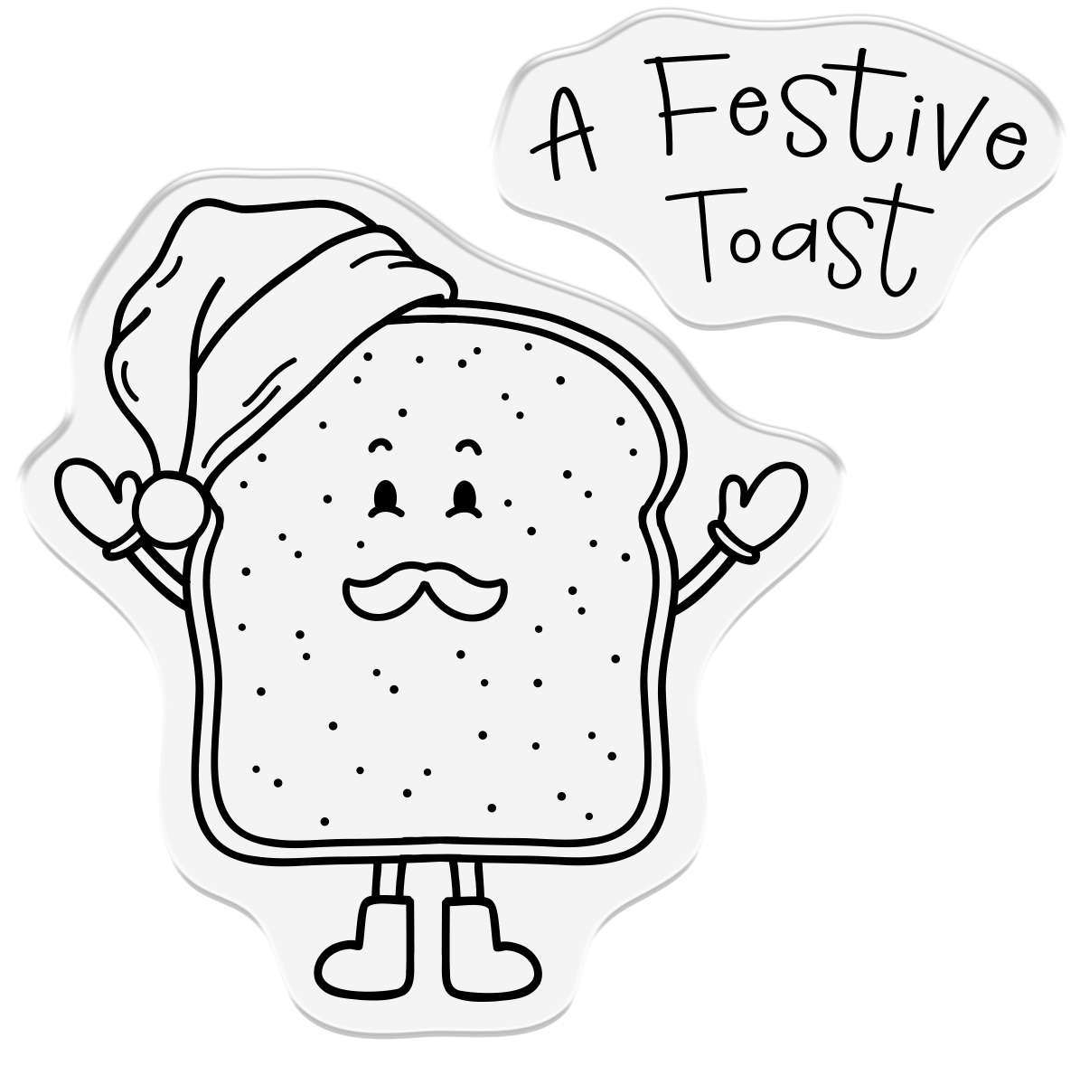 Crafter's Companion - Photopolymer Stamp - A Festive Toast